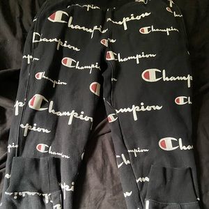 Black Logo Champion Sweats